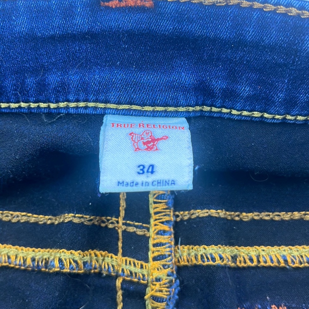 True Religion Billie Mid Rise Straight Jean S86-30 - Picture 5 of 9